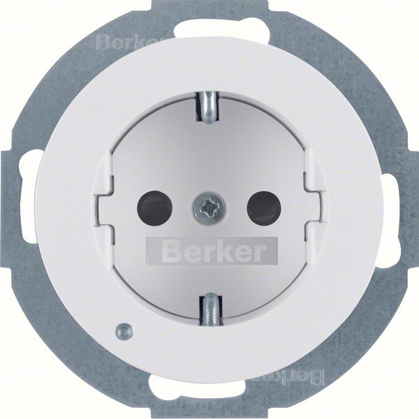 SCHUKO soc.out. LEDorient.,enhncd contact prot.,screw-in lift term.,R. image 1