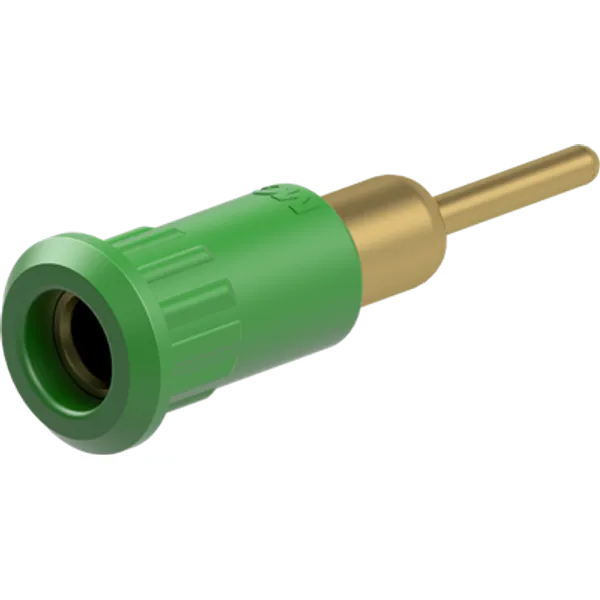 4 mm socket, round plug connection, mounting Ø 8.2 mm, green, 64.3012-25 image 1