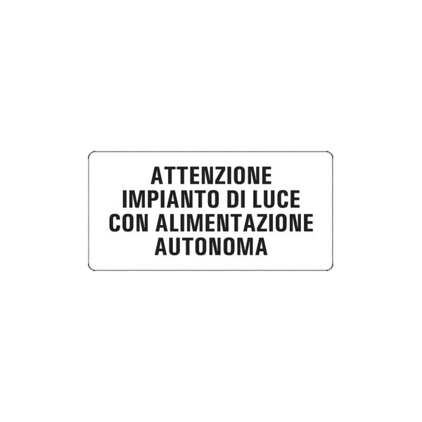 Vinyl label (attenzione impianto luce con alimentazione) image 1