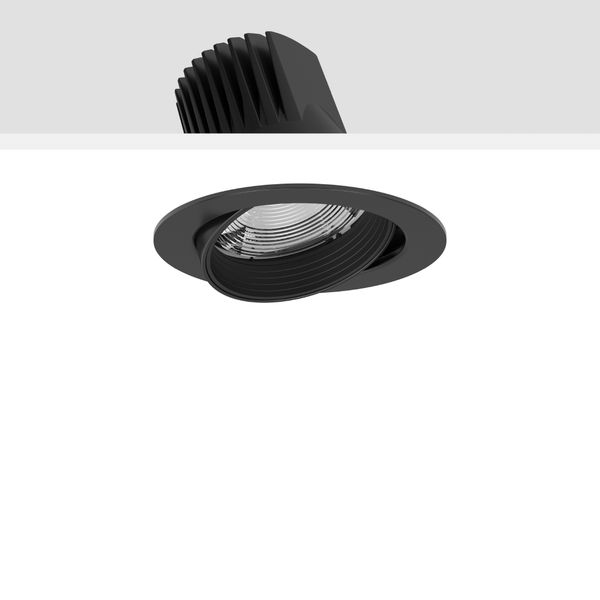 RONDOS maxi, 25 W, 2950 lm, 940, black, on/off Recessed projectors, D  image 1