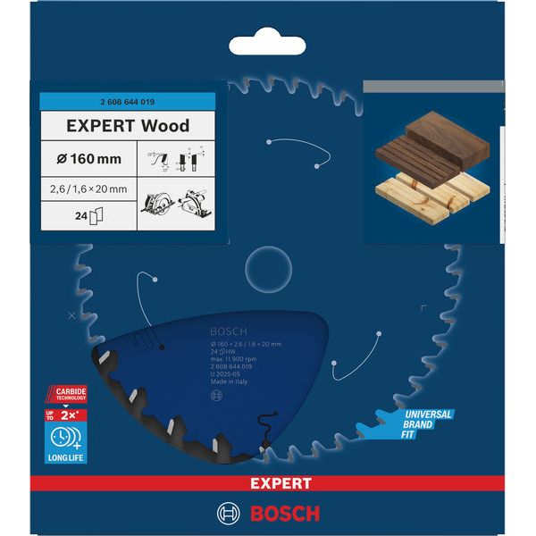 Circular saw blade Expert for Wood 160 x 20 x 2,6 mm, 24 image 2
