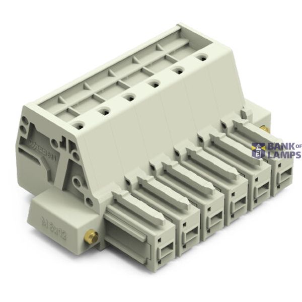 1-conductor female connector Push-in CAGE CLAMP® 10 mm² light gray image 1