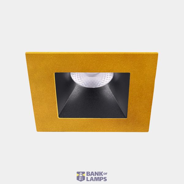 Downlight Play Deco Symmetrical Square Fixed 6.4W LED warm-white 3000K CRI 90 14.3º PHASE CUT Gold/Black IP54 606lm image 1