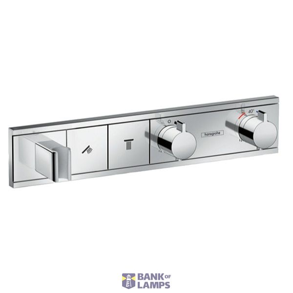 RainSelect shower thermostat, 2 functions, with shower head holder, chrome image 1