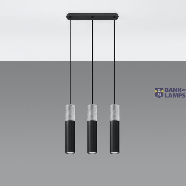 HANGING LAMP BORGIO 3L BLACK GU10 3X40W IP20 image 6