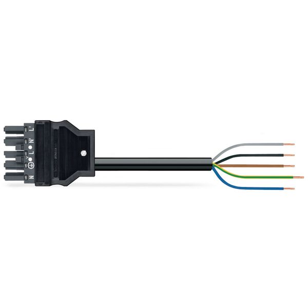 pre-assembled connecting cable Eca Socket/open-ended dark gray image 1