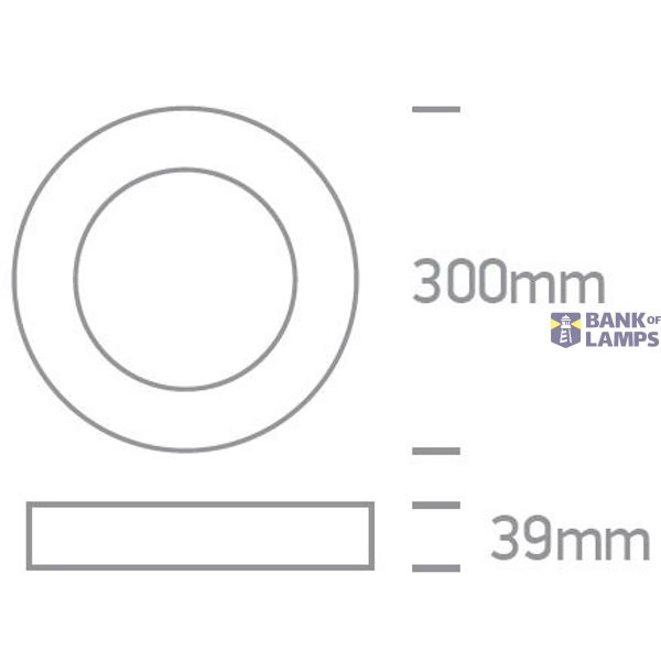 WHITE PLAFO 30W CW IP40 230V image 2