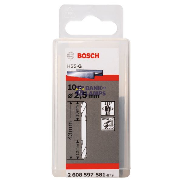 Double-ended drill bits 2,5 x 10 x 43 mm 10 pcs. image 2