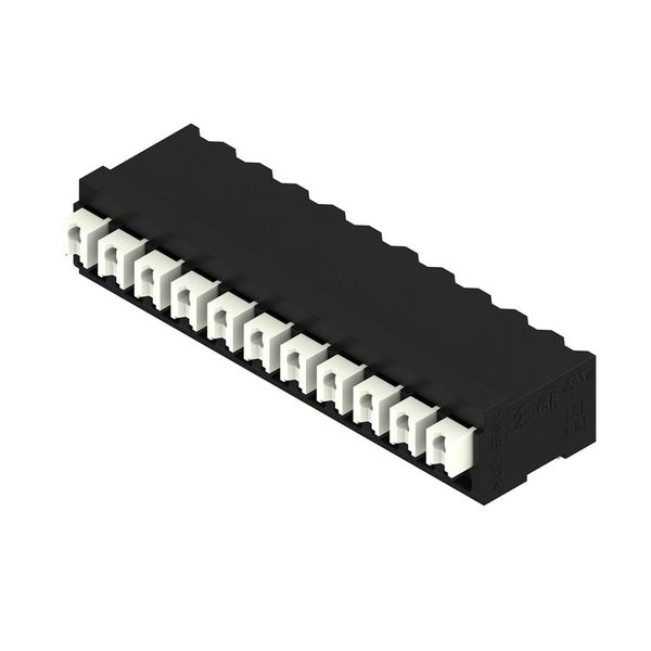 Printed circuit board terminals, 3.81 mm, Number of poles: 11, 90°, Solder pin length (l): 1.5 mm, black, PUSH IN with actuator, Clamping range, max. : 1.5 mm², Tape image 2