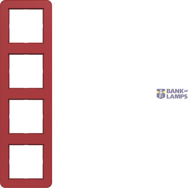 Cover frame 4-way, C.1, glossy red image 1