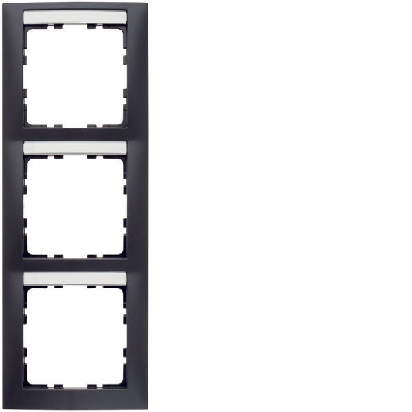 Frame 3gang vert., lab. field, S.1, ant., matt image 1