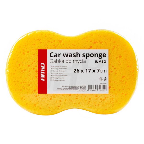 Sponge for car wash AMiO JUMBO 26 x 17 x 7 cm image 1