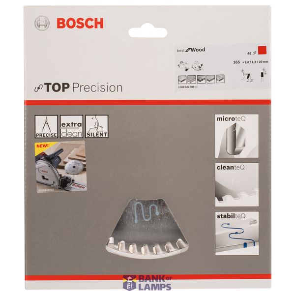 Top Precision Best for Wood circular saw blade 165 x 20 x 1,8 mm, 48 image 2