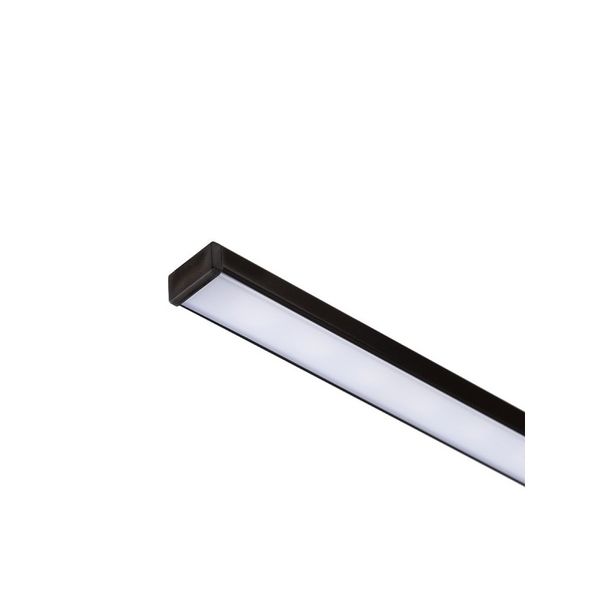LED PROFILE G surface mounted 1m black matte acrylic/aluminum image 1