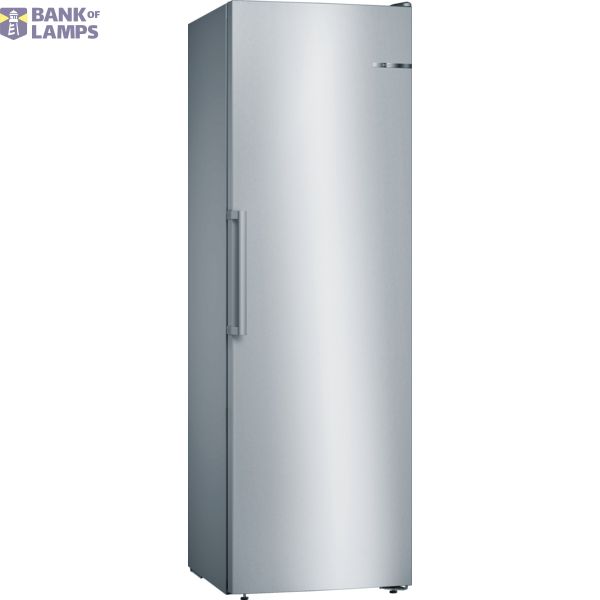Bosch | Freezer | GSN36VLEP | Energy efficiency class E | Upright | Free standing | Height 186 cm | Total net capacity 242 L | No Frost system | Stainless Steel image 1