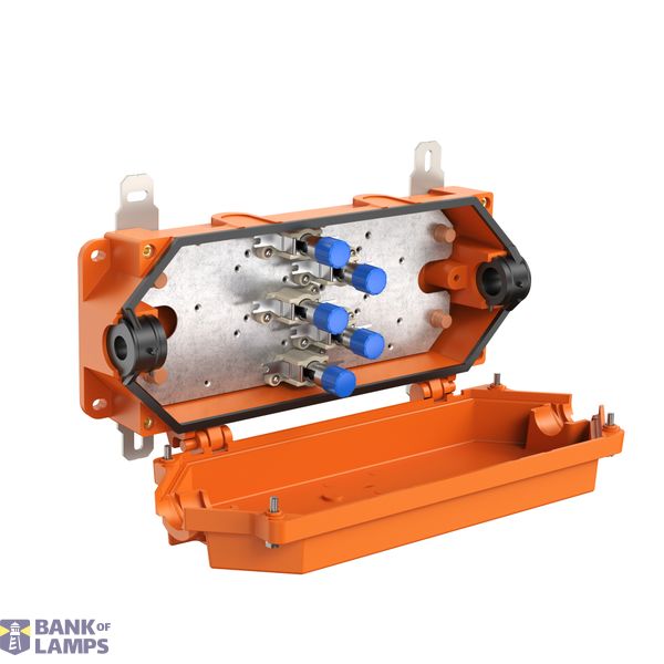 Junction boxes, orange, Type of protection IP66/IP67, Impact strength IK09, Protection class II, Rated voltage 400V AC, Halogen free WKE Rapid-Box 35² E image 1