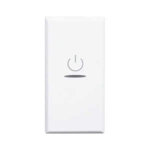 AXIAL 2P 1 WAY SWITCH WITH LENS, WHITEK S44, RAL 9010 COLOUR, 2P 10AX LIGHTABLE - MATT FINISH - 1 MOD. image 1