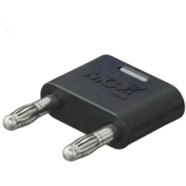 Jumper, pitch 19 mm, 60 V, 32 A, nickel-plated, black, 64.4012-21 image 1