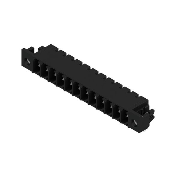 PCB plug-in connector, male header, Solder flange, THT/THR solder connection, 3.81 mm, Number of poles: 12, 90°, Solder pin length (l): 3.2 mm, tinned, black, Box image 2