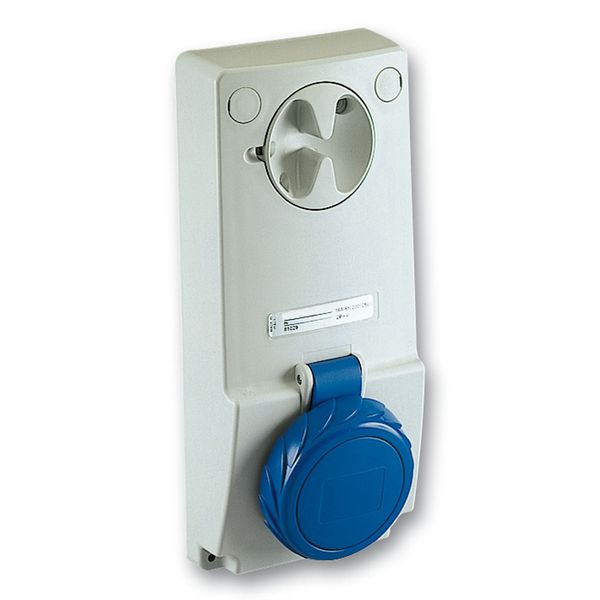 Unika interlocked socket - 16 A - 3P + N + E - 200...250 V AC - IP65 - panel image 1