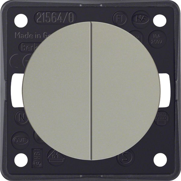 Ser push-button, 2 NO cont com inp term, Integro - Design Flow/Pure, c image 1