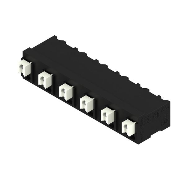 Printed circuit board terminals, 7.62 mm, Number of poles: 6, 90°, Solder pin length (l): 1.5 mm, black, PUSH IN with actuator, Clamping range, max. : 1.5 mm², Tube image 2