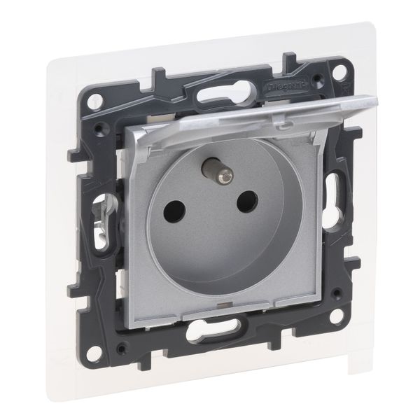 2P+E SOCKET FRENCH STANDARD SCREW IP44 ALUMINIUM image 1