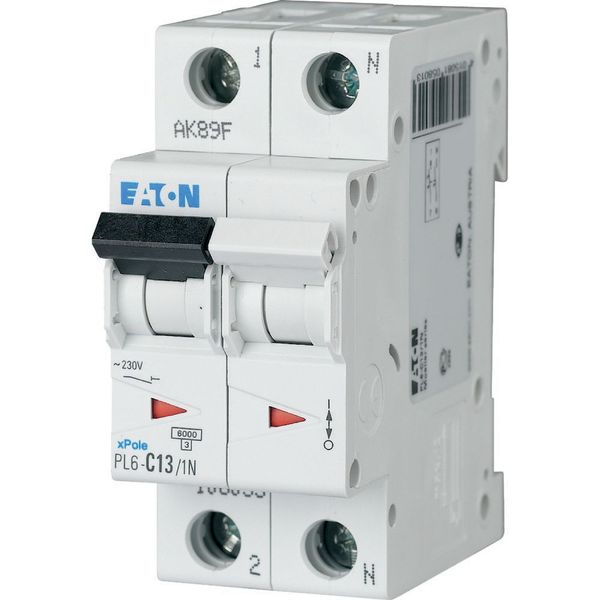 PL6-C13/1N Miniature circuit breaker (MCB), 13 A, 1p+N, characteristic: C image 2