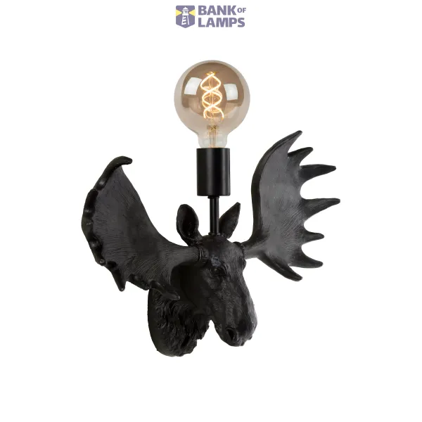 Lucide EXTRAVAGANZA MOOSE - Wall light - 1xE27 - Black image 1