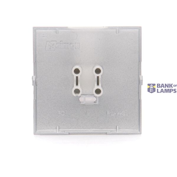 Single socket outlet with earthing, Silver matt, metalic, 16A image 1