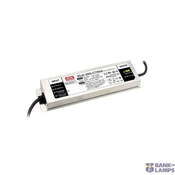 Meanwell ELG-200-C IP65 / IP67 PSU IP67 199.5W 95-190V / 1050MA CC DIM + PE image 1