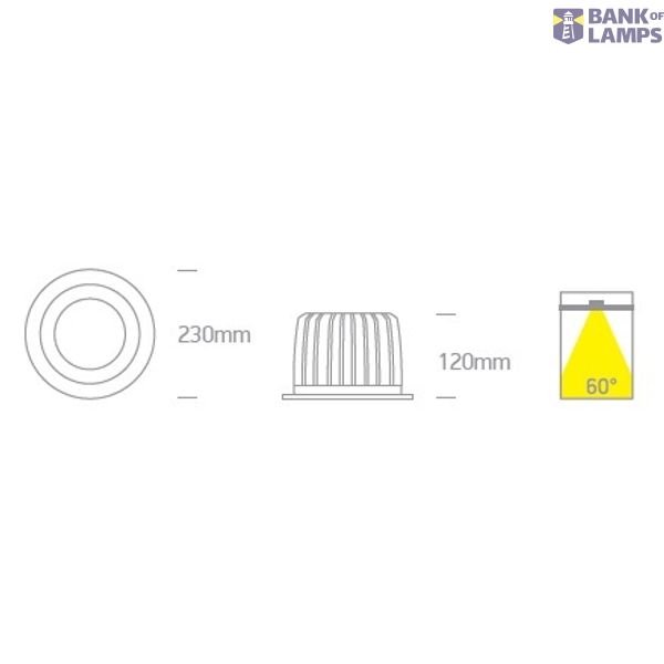 WHITE 60W WW IP20 60deg 230V image 2