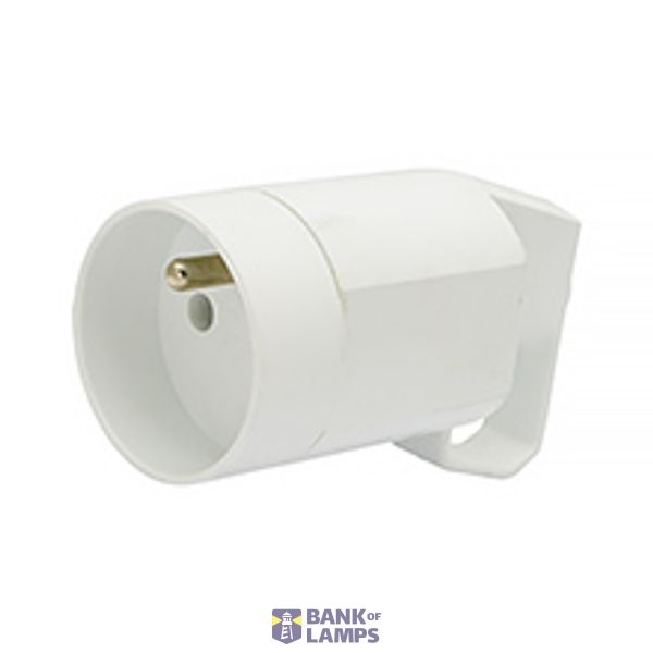 Single Socket with a handle 2P+Z 16A 250V IP20 white VGN 315-01 image 1