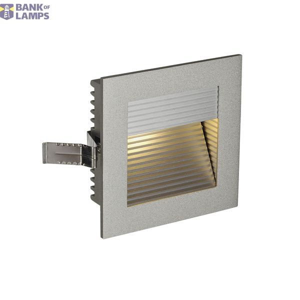 CADRA recessed fitting, square, silver-grey, warm-white LED image 1