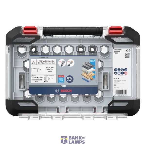 PRO Multi Material Power Change Plus Hole Saw Set - Transparent Case image 1