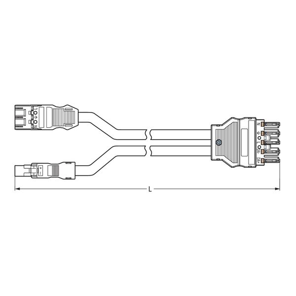 pre-assembled Y-cable Eca 2 x plug/socket black/blue image 9