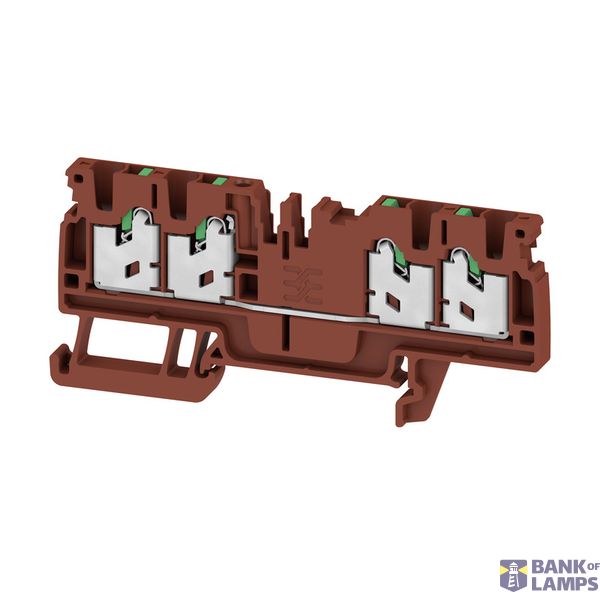 Feed-through terminal block, SNAP IN, brown, 2.5 mm², 24 A, 800 V, Num image 1
