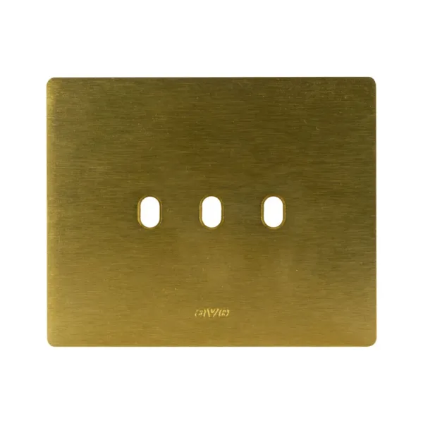 NEW STYLE S44 ALUMINUM PLATE, BRONZE COLOUR - 3 CONTROLS - 3 MOD. image 1