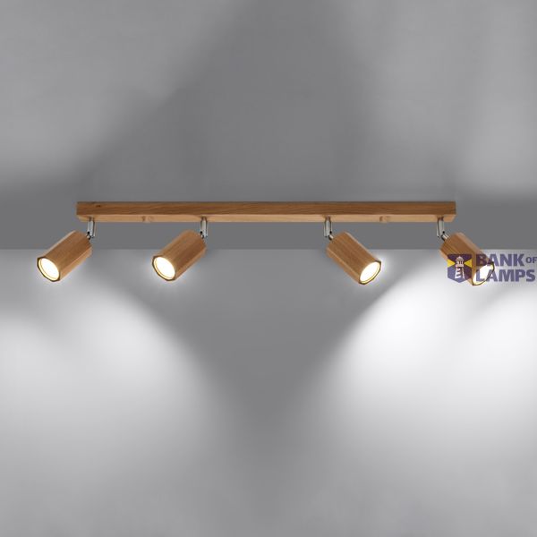 CEILING LAMP ZEKE 4 OAK GU10 4X40W IP20 image 2
