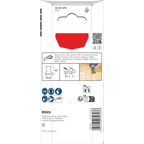 HCS plunge cut saw blade AII 65 APC Wood 5 pcs. image 1