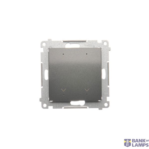 Electronic roller blind switch/push button, 6A, anthracite image 1