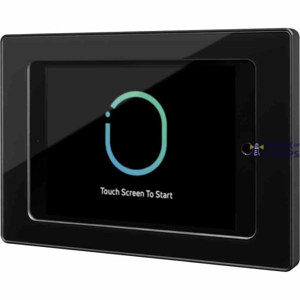 Flush-mount wall docking station with charging function, black image 1