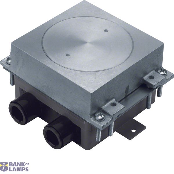 service outlet box square 125mm lid alu image 1