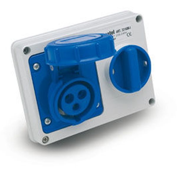 Socket 16/230V 3-pole IP67 block. built-in image 2