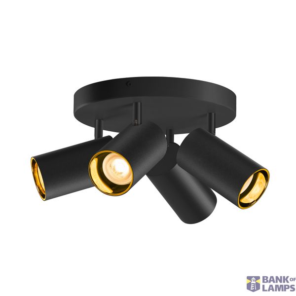 ASTO TUBE, ceiling-mounted light, cylindrical, GU10, 4x max. 10 W, black image 4