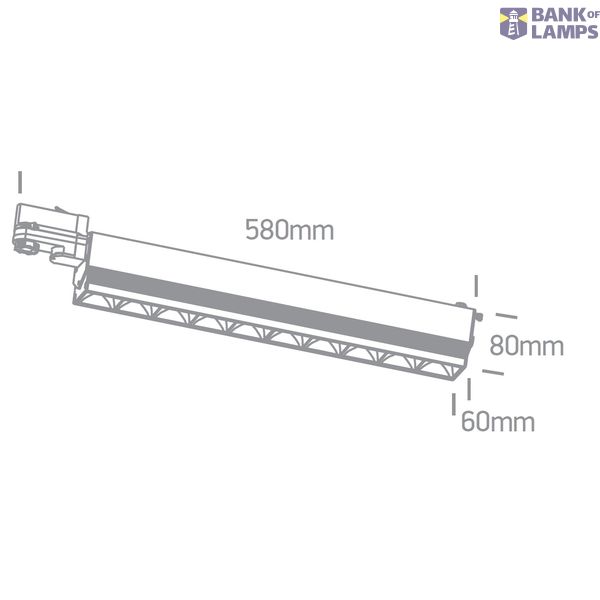 BLACK COB 10x5W CW TRACK LIGHT ADJUSTABLE 230V image 2