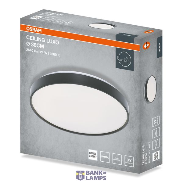 CEILING LUXO 24W 840 IP20 BK OSRAM image 2