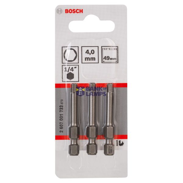 Screwdriver bit Extra Hard HEX 4, 49 mm 3 pcs. image 3