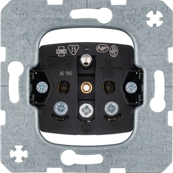 Socket mechanism with earthing pin, 16 A, 250 V~, screw. clamps, one.platform image 1