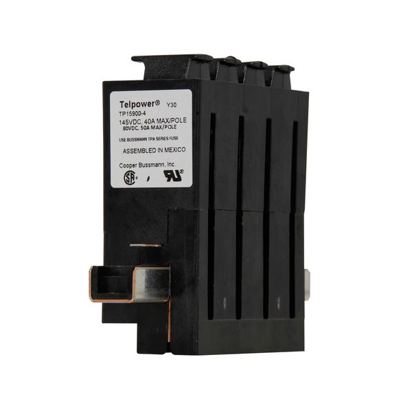 Eaton Bussmann series 1500 fuse disconnect switch, Modular design, 145 Vdc, 80 Vdc, 40A at 145 Vdc, 50A at 80 Vdc, Fusible, rear access, Four-pole image 3